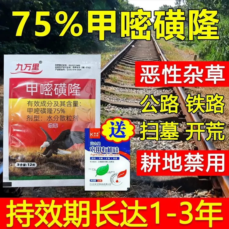 甲嘧磺隆除草烂根剂荒地铁路公路专用药甲嘧磺蕯除草剂非耕地农药