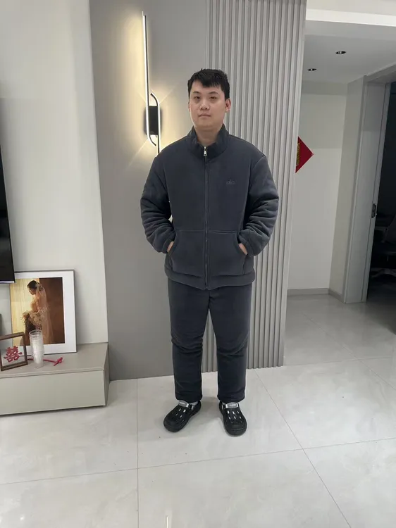 大风车家【三层家厚夹绒】冬季可外穿自制家居服加绒保暖男士套装