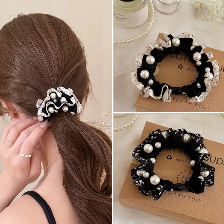 皮筋扎发绳发圈女2025百搭时尚肠圈黑色洋气简约