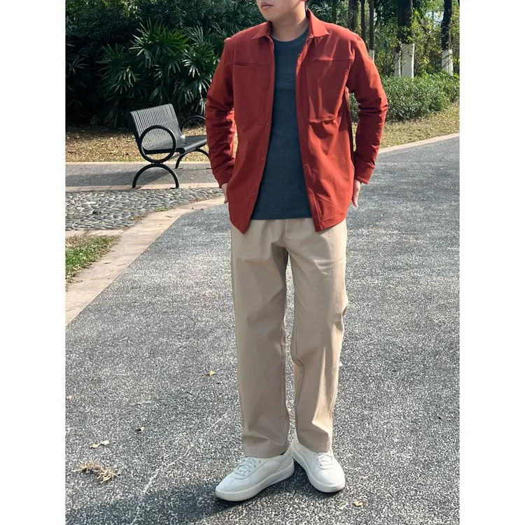 25秋冬新款男装通勤弹力棉质棉感亲肤舒适九分裤宽松直筒休闲长裤