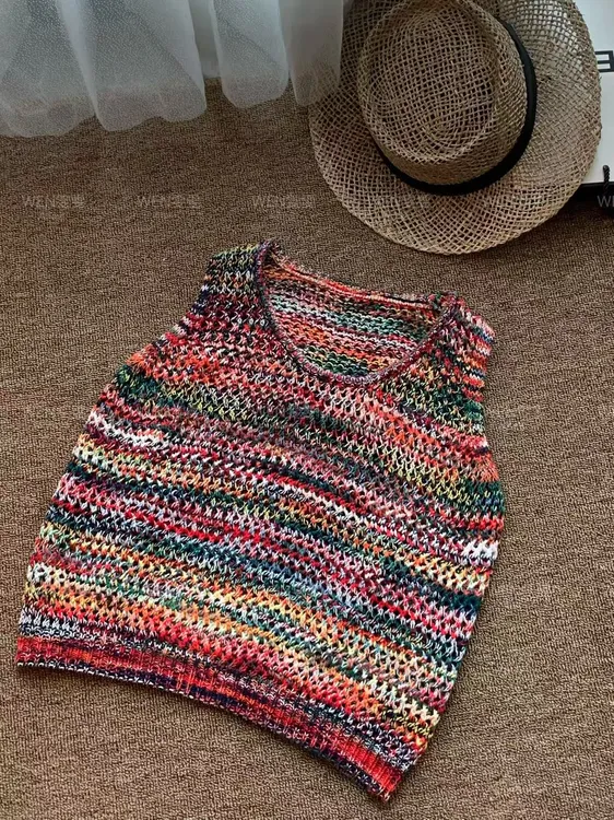 WEN 25新款小香风气质百搭无袖针织马甲WWC0217