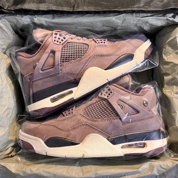 官方正品现货aj4酒红色高帮篮球鞋男款女2025新款情侣休闲运动鞋