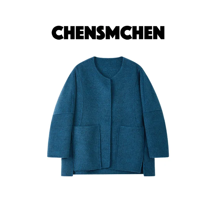 CHENSMCHEN 绵羊毛双面呢大衣女时尚气质优雅显瘦外套CSD9300MX