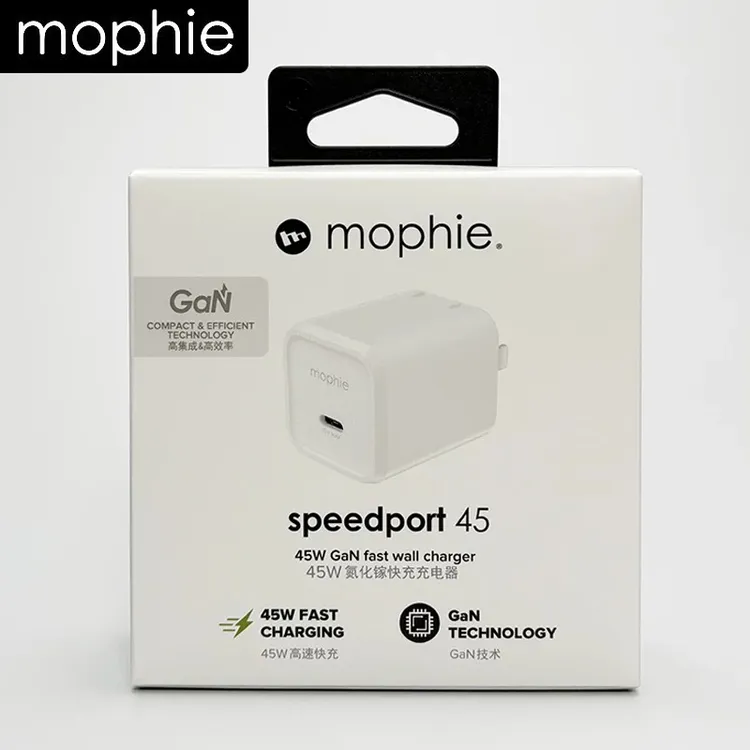  Mophie 45W氮化镓快充头适用苹果16 17充电器iPhone手机iPad平板