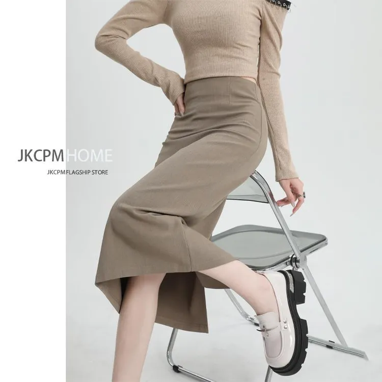 半身裙女春夏新款显瘦高腰中长版包臀职业通勤西装一步字裙