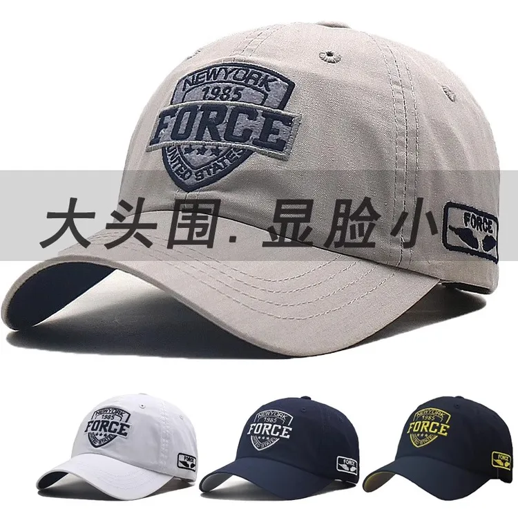 大头围帽子男士春秋户外潮牌鸭舌帽大码棒球帽宽帽檐大脸头大适合