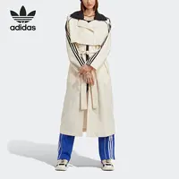 adidas/阿迪达斯琥珀流光女子休闲翻领运动宽松风衣IC5588