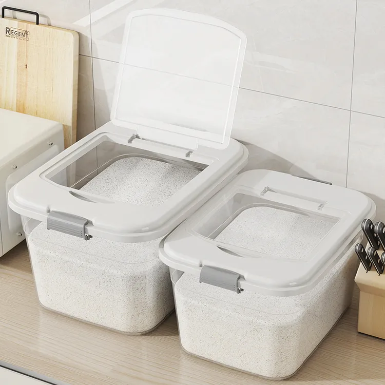 家用装米桶35斤超厚25斤防潮防虫密封收纳盒子15斤储米箱米缸面粉
