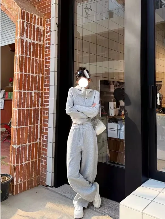 秋冬新款网红爆款时尚卫衣套装气质百搭休闲运动套装女AM26013