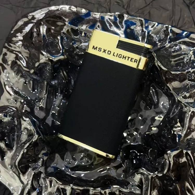 （简界）新款超薄磨砂高端打火机防风红焰充气经典商务送男朋友礼物