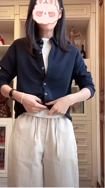 韩版春季新款后背刺绣肌理感拼接抽绳单排扣休闲纯色上衣女外套