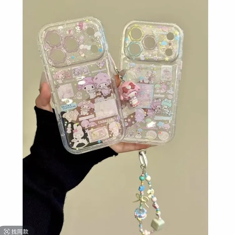 卡通可爱透底插图双子星美乐蒂合集适用iphone17promax苹果手机壳