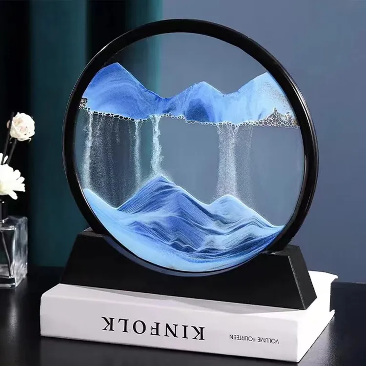 流沙画创意解压沙漏摆件客厅电视柜玄关桌面装饰品轻奢高档流沙画
