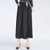 浒城古娘国风A字裙高腰宽松气质新款中长款秋季女半裙WH05007238