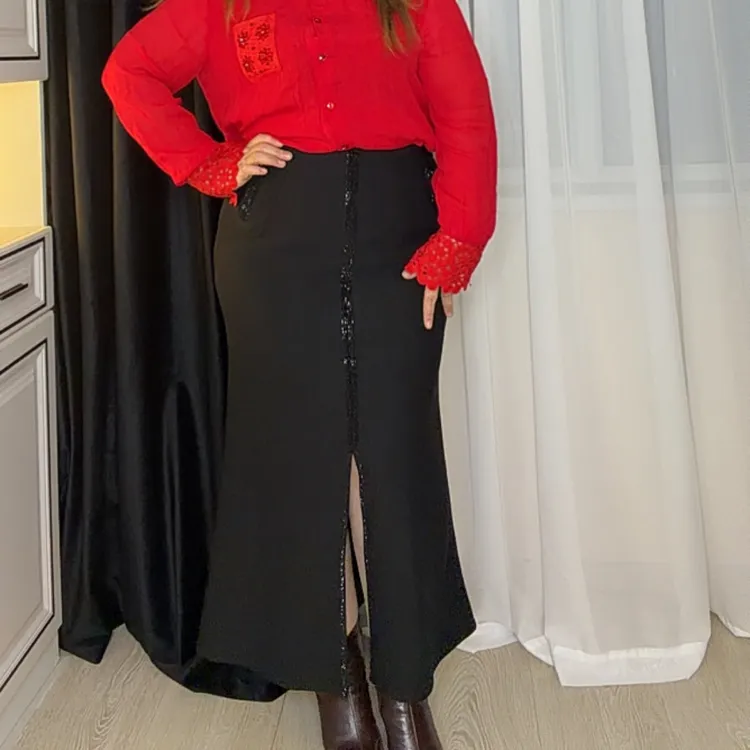 秋冬新款时尚显瘦气质淑女半身裙（كۆزلۈك يوپكا) 