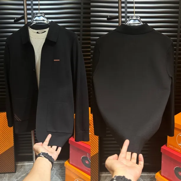 【清澈男装轻奢出品】HH3329/QINGCHE2025/高端欧货针织外套
