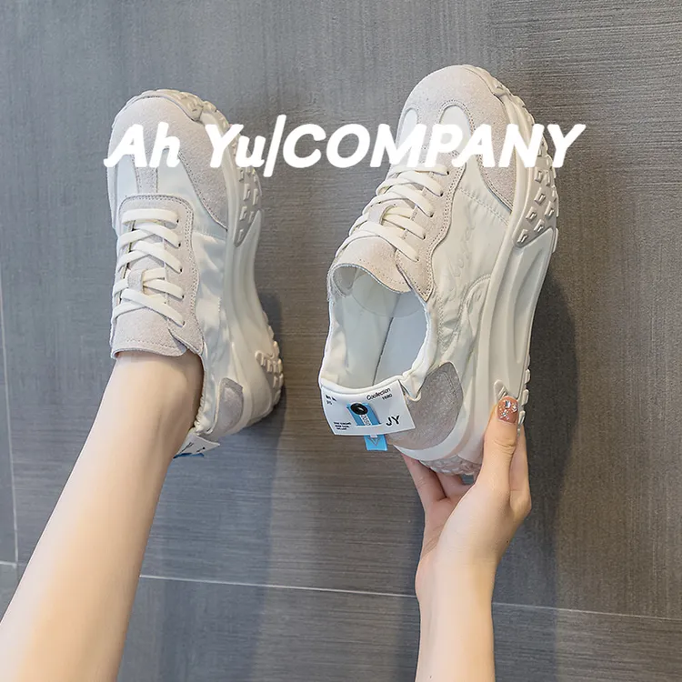 厚底老爹鞋女2025夏季新款休闲时尚百搭内增高运动板鞋爆款阿甘鞋