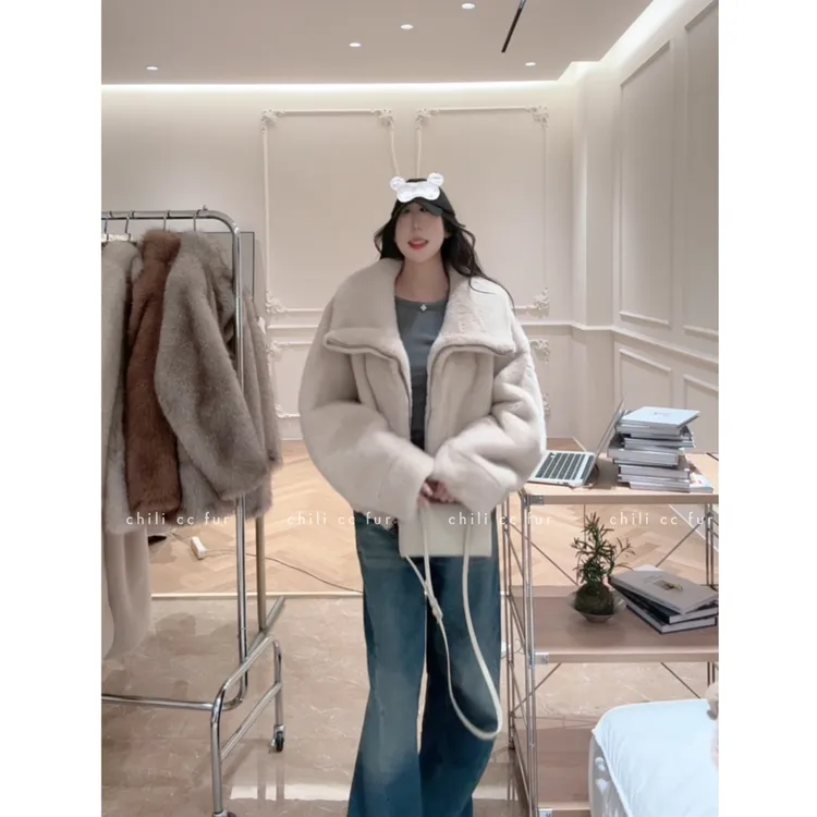 ZUOMAN【柔雾千金】翻领松弛温柔舒适慵懒短外套