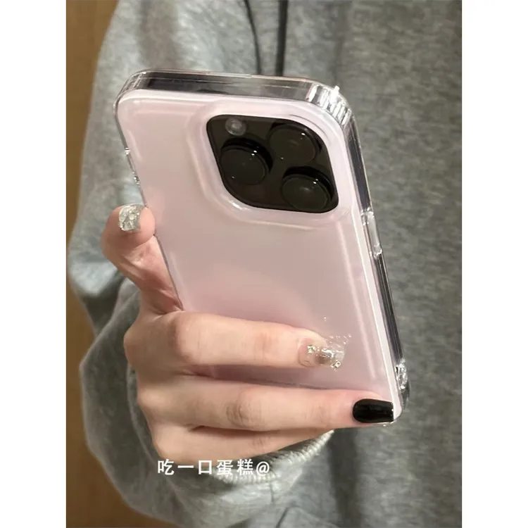 简约韩系纯色英文适用苹果16Promax手机壳vivo华为oppo小米15防摔