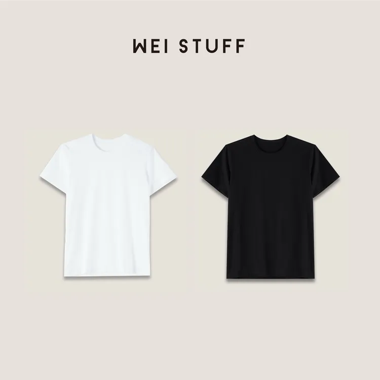 WEI STUFF"万能公式"两色舒适简约自在打底免熨果冻T恤 3902.