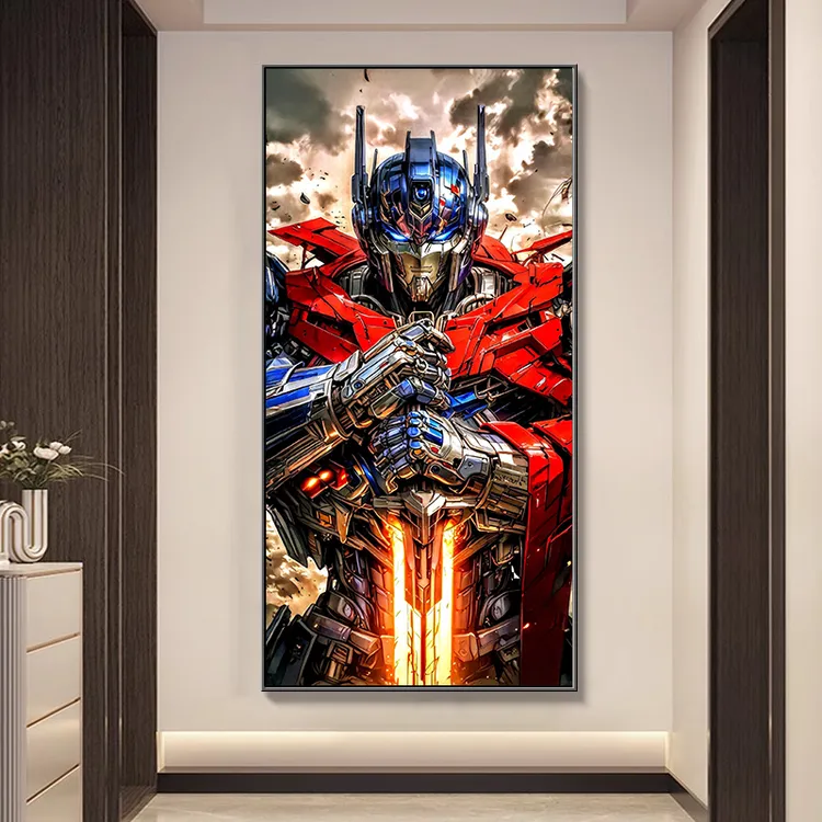 床头挂画变形金刚挂画电影装饰画设计擎天柱网吧墙画儿童房卧室
