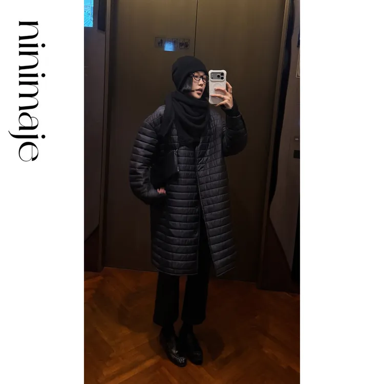 NanBeiBei 立裁横纹定格裥棉轻盈排骨棉服 8034