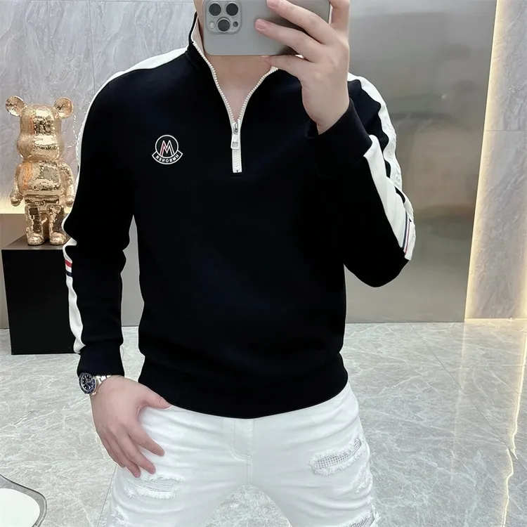 度尚-欧版男士新款时尚潮流立领拉链潮流帅气男款长袖卫衣