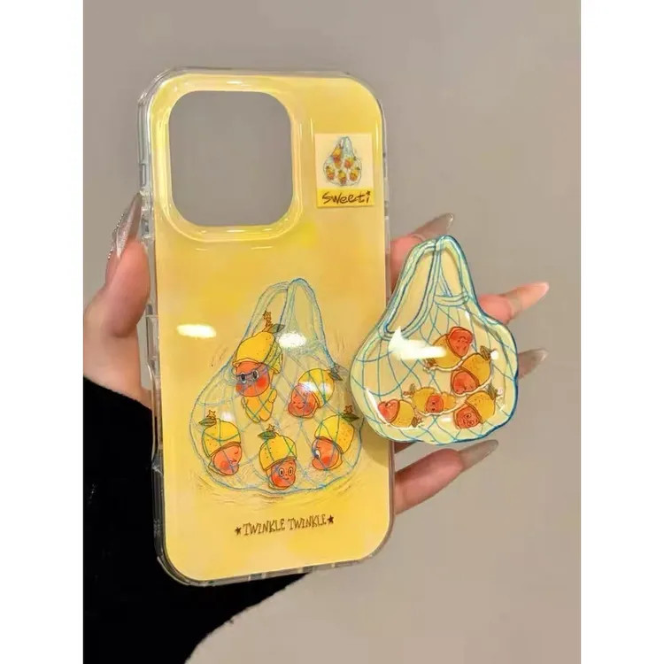 可爱星星人购物袋适用苹果16Promax大孔手机壳vivo华为oppo小米15