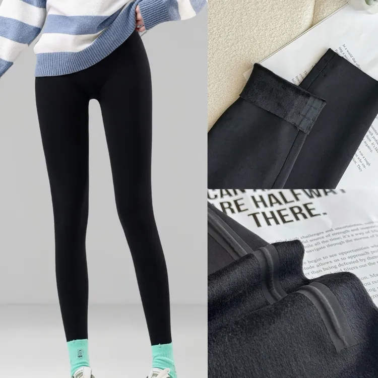 【约260克】舒适高腰弹力无尴尬线加绒打底裤芭比裤泡泡裤