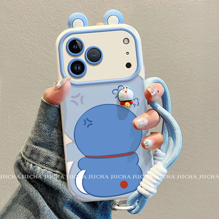 生气蓝胖子适用苹果17promax手机壳新款air防摔iPhone16硅胶全包