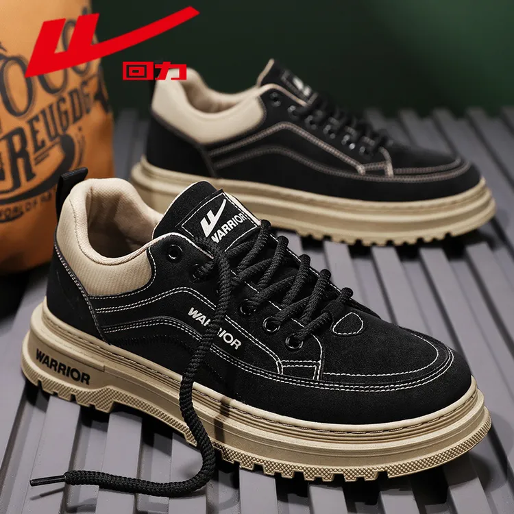 回力男鞋2025春季新款马丁靴厚底增高百搭休闲鞋男士工装鞋劳保鞋