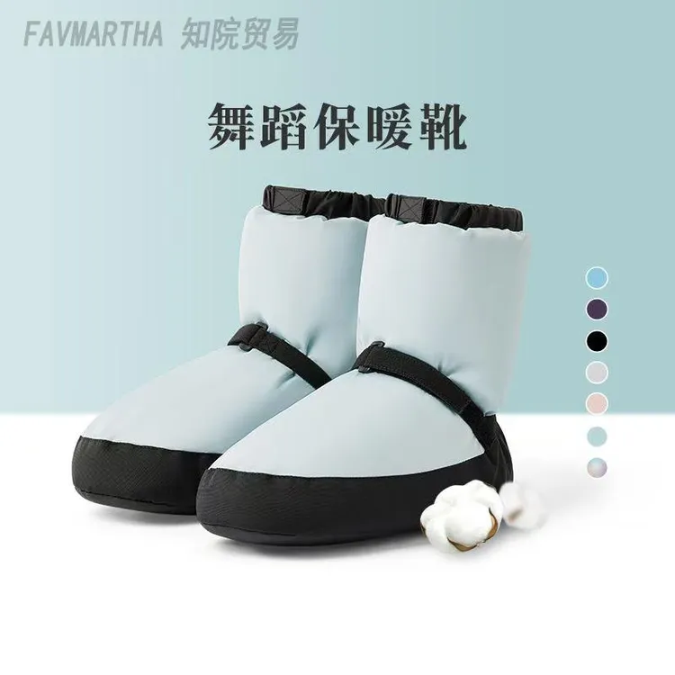 舞蹈鞋女童跳舞加绒冬保暖靴儿童女练功中国加厚秋芭蕾舞蹈生棉鞋