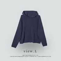 view.l25 秋季 设计感横竖针织拼接 羊毛连帽卫衣 WK2305