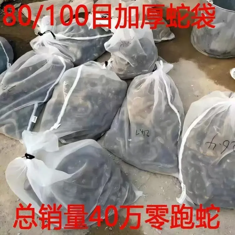 蛇袋网密加厚尼龙密网袋装蛇专用收蜂网套黄鳝青蛙甲鱼透气纱网袋