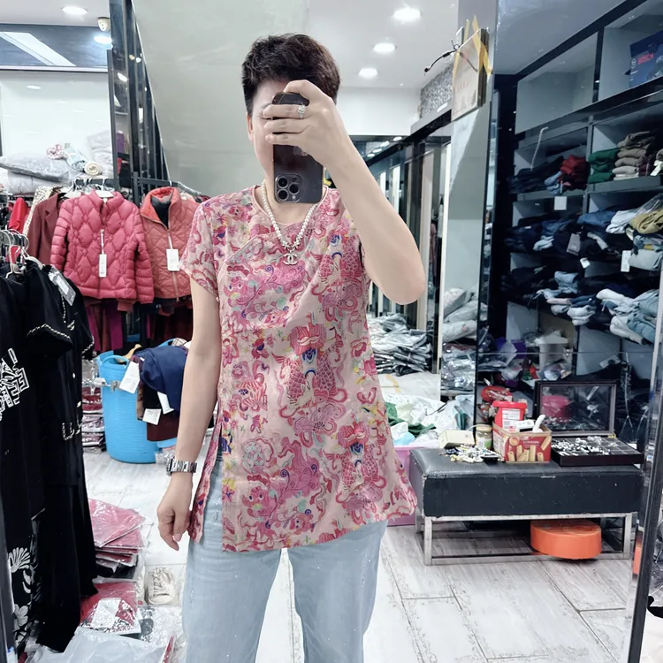 国风新款中长款高级2色上衣5591美丽