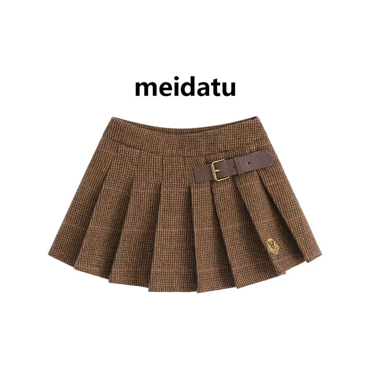 美哒兔（露思同款）学院风设计感百褶半裙CK3031-5