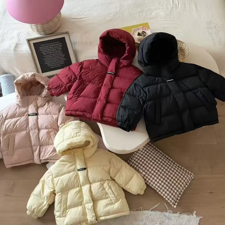 儿童棉服韩版加厚棉衣洋气男女童冬装保暖棉袄短款连帽棉服