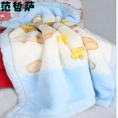 冬季婴儿毛毯宝宝毛毯拉舍尔双层加厚幼儿园儿童午睡毯盖毯毯子