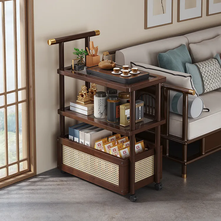 小户型茶几客厅带轮侧边柜小推车置物架可移动茶几沙发边几收纳架