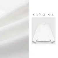 YANG GZ【珍珠贝母】莱赛尔混纺蕾丝领口衬衫女 GZ667#QQSJC6117