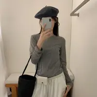 C/z6580 韩系简约圆领长袖打底T恤