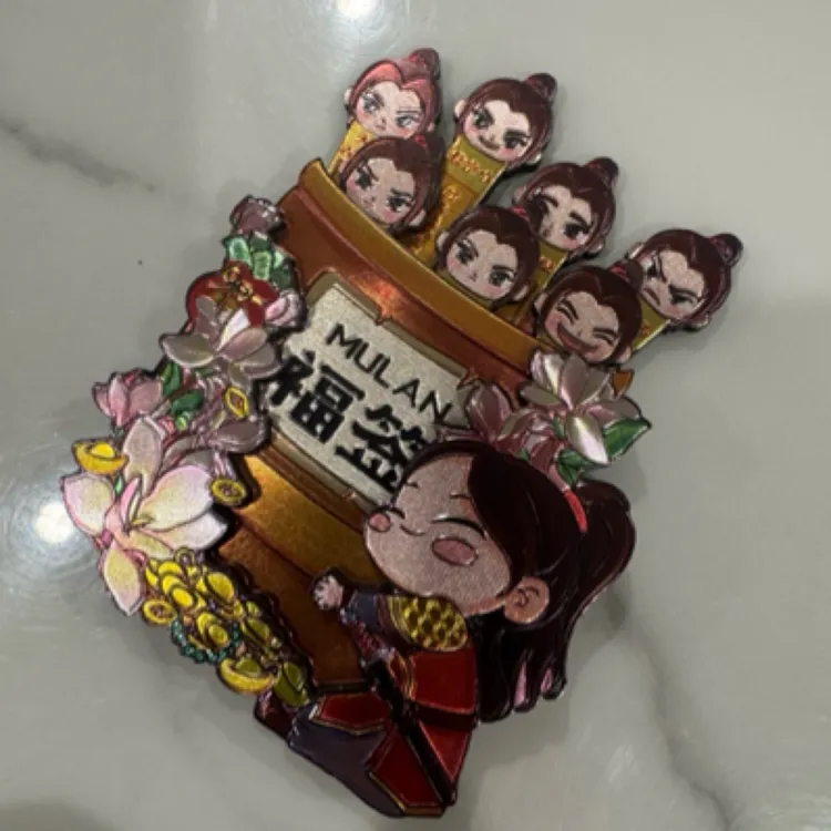 福签款冰箱贴，可以摇摇