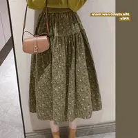 棉布复古田园风半身裙