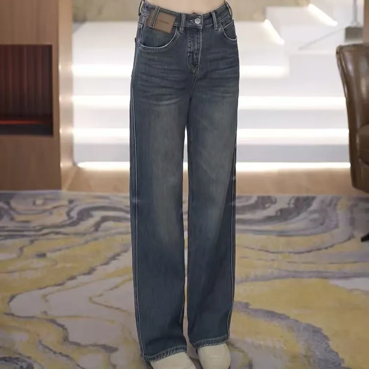 【渲渲推荐】XR-1817（萱萱自留）冬季不挑身材直筒加绒糯米牛仔裤