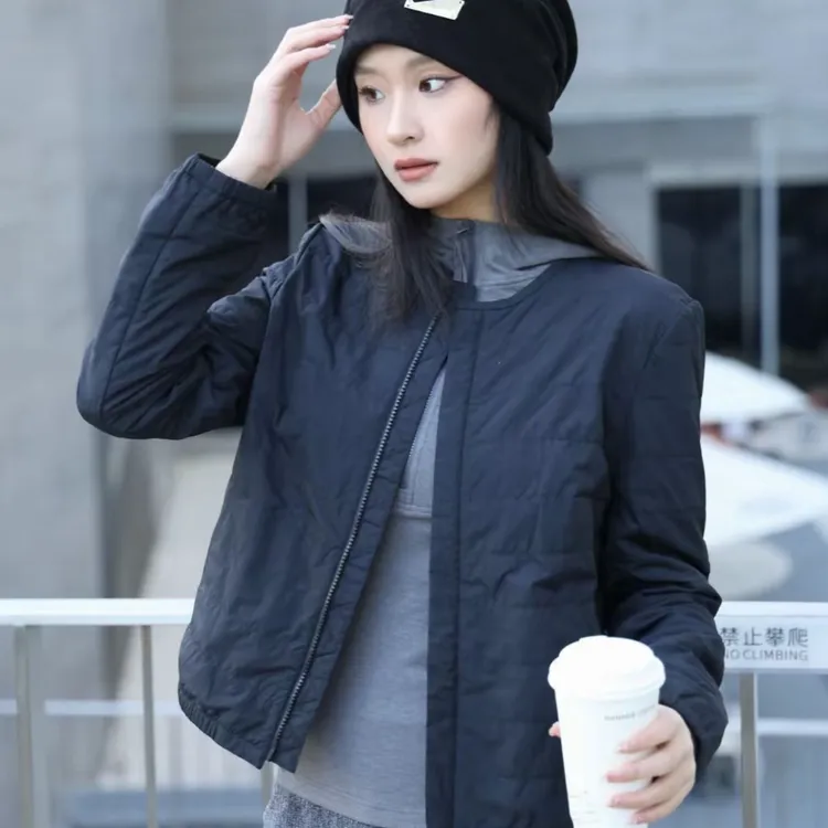 （商场同款）2025秋冬新款横条绗缝轻薄新雪丽棉服消费券用券好物