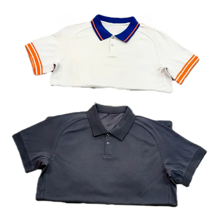 M2夏款尾货樱花国运动户外品牌翻领POLO衫刺绣款凉感涤棉男女同款