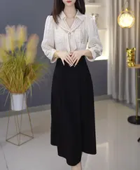 【套装定制】C328图片色连衣裙优雅气质时尚减龄休闲显瘦收腰早秋