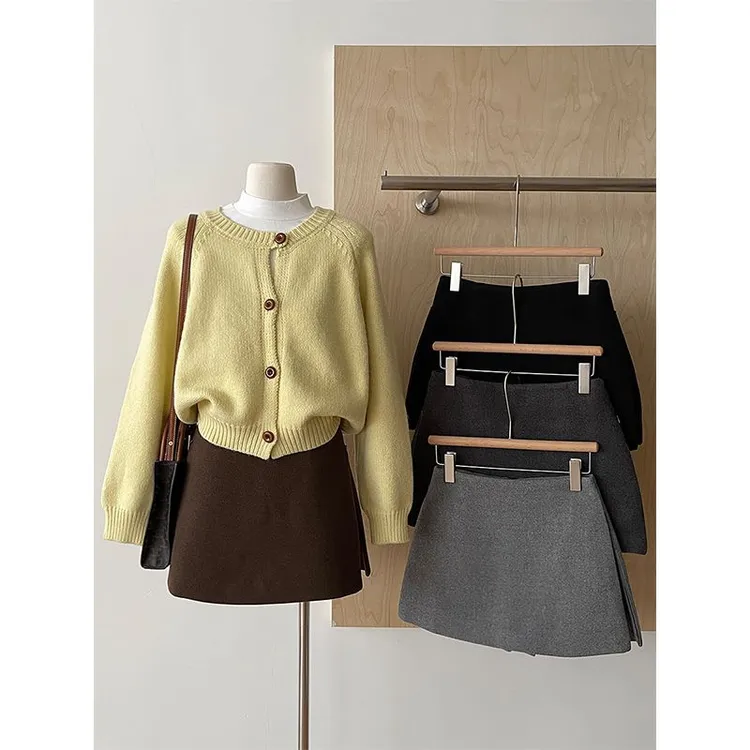 侧边拉链设计复古高腰显瘦包臀裙女2025秋冬新款修身百搭A字短裙