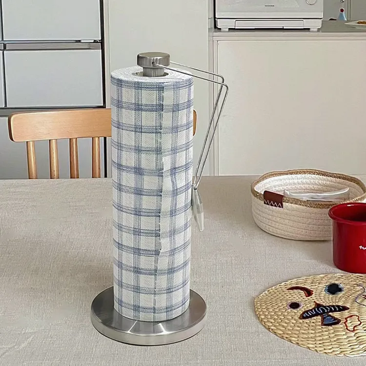 厨房纸巾架不锈钢免打孔用纸支架高级感懒人抹布收纳架卷纸架挂架