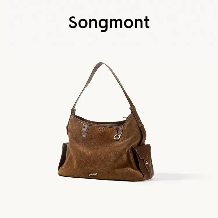 【琥珀流光】Songmont山下有松循迹hobo包牛剖层单肩斜挎大容量女包